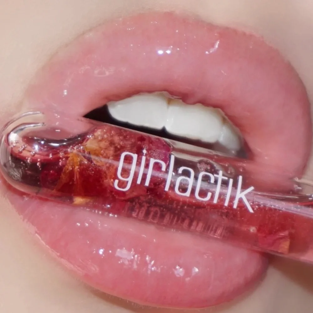 Girlactik Rose Oil Clear Petal Gloss in La Rose 5g/.176 OZ